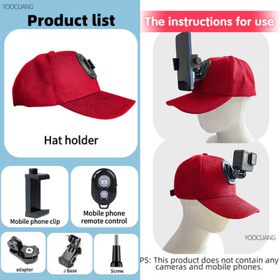 pentru accesorii Go Pro șapcă din pânză pentru pălărie de baseball cu șurub de montare cu cataramă cu cârlig J pentru camera de acțiune GoPro hero 11/10/9/8/7/6 Insta360