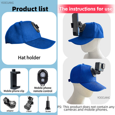 pentru accesorii Go Pro șapcă din pânză pentru pălărie de baseball cu șurub de montare cu cataramă cu cârlig J pentru camera de acțiune GoPro hero 11/10/9/8/7/6 Insta360