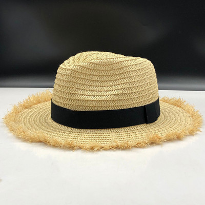 Panama šeširi Ženski ljetni šešir od sunca od rafije Muški ženski Kaki slamnato smaragdni ukras 2020. Novi modni muški jazz šešir