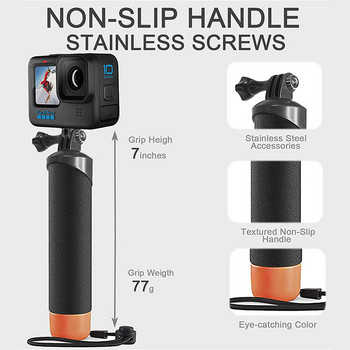 Υποβρύχια πλωτή λαβή λαβής για GoPro Hero 11 10 9 YI 4K Insta360 DJI Camera Accessories Selfie Stick Monopod Booyancy Rod