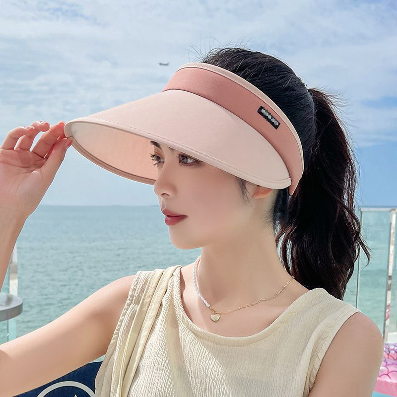 Ljetna kapa za sunčanje za žene Elastična prilagodba Veliki obod Prazna kapa Moda za žene Turizam Odmor za slobodno vrijeme Krema za sunčanje Kapa za plažu