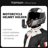 Vamson for Gopro Hero 11 10 9 8 Šalmo laikiklis ant galvos, skirtas Insta360 One X3 su vėjui atspariu putplasčiu motociklo priedais