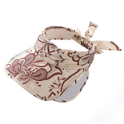 K164 Ženska bejzbolska kapa za sunčanje za plažu Panama suncobran Zaštita od sunca Print Ljetna rastezljiva zaštitna kapa s velikim obodom