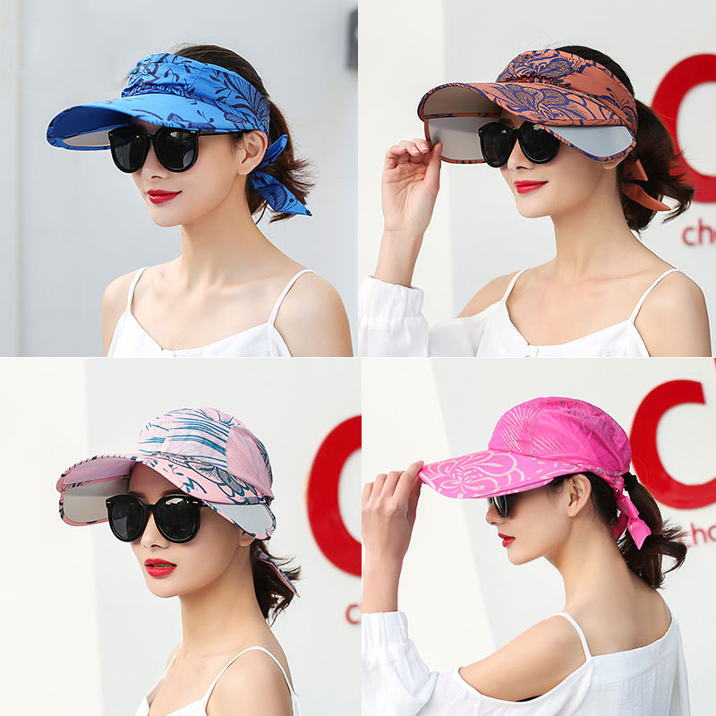 K164 Ženska bejzbolska kapa za sunčanje za plažu Panama suncobran Zaštita od sunca Print Ljetna rastezljiva zaštitna kapa s velikim obodom