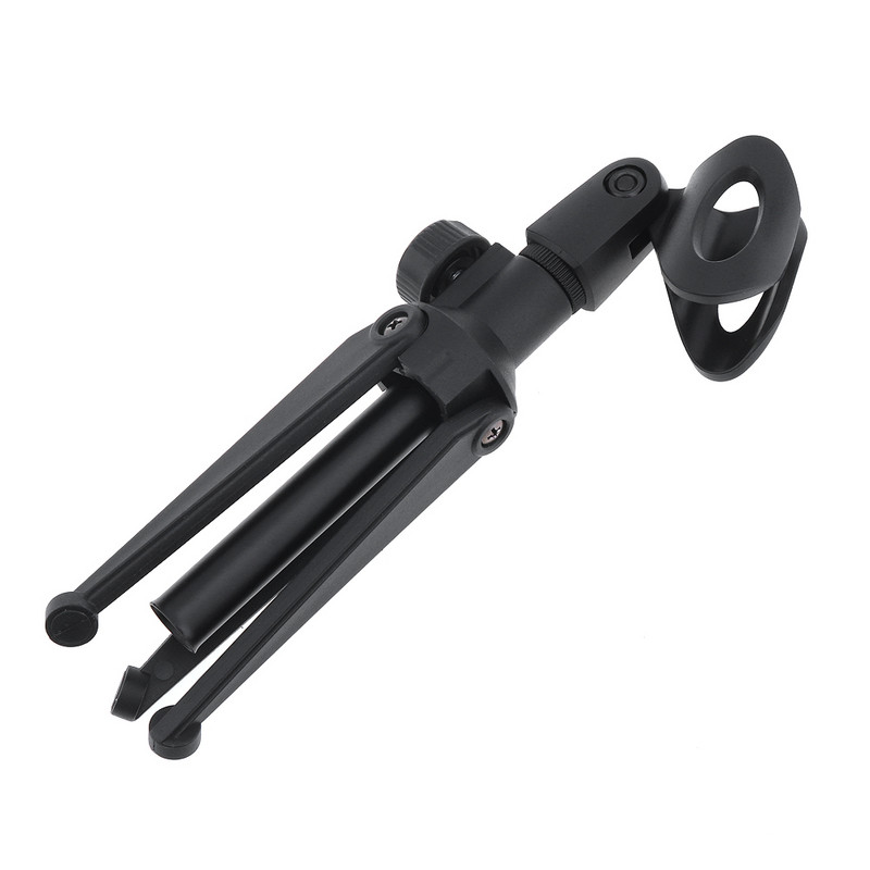 Nešiojamas lengvas ir kompaktiškas plastikinis mikrofonas su trimis kojomis pakeliamas stovas 180 laipsnių pasukimo kampas