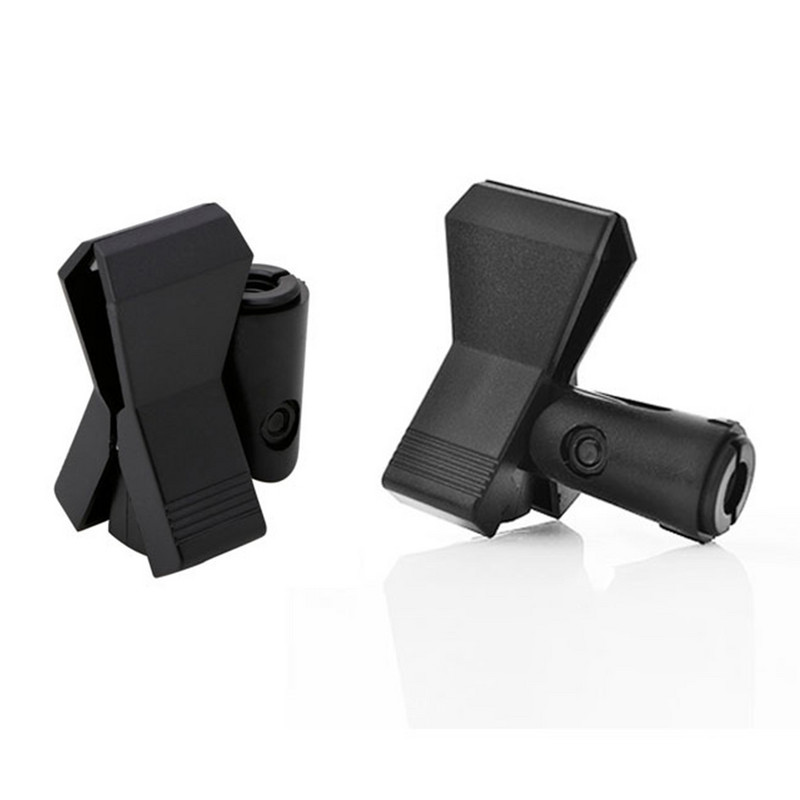 1vnt universalus mikrofono spaustuko laikiklis 1/4 colio kondensatoriaus mikrofono spaustukas juodas Live trikojo stovo priedai