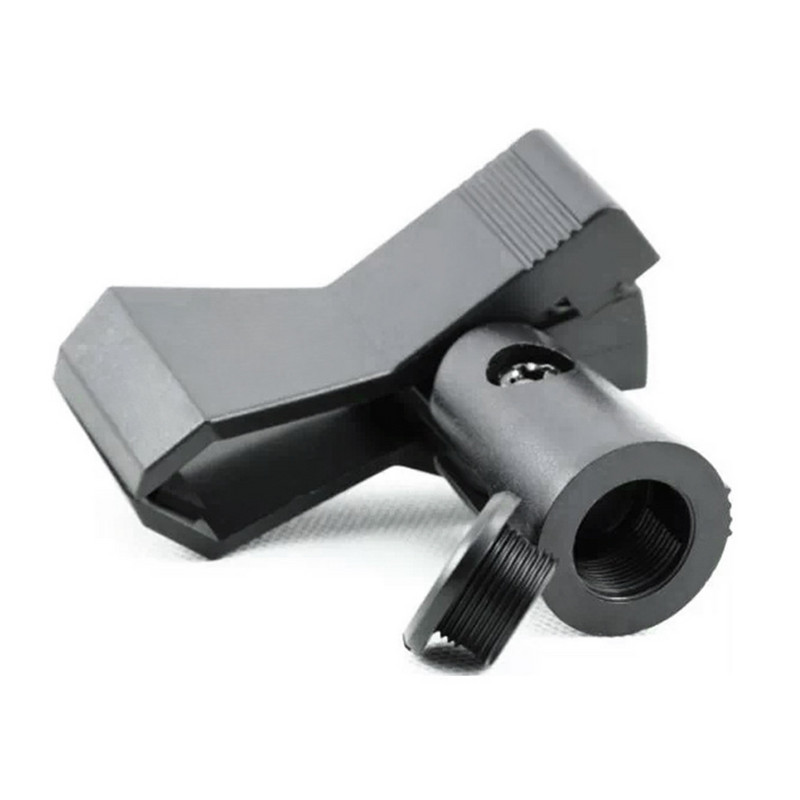 1vnt universalus mikrofono spaustuko laikiklis 1/4 colio kondensatoriaus mikrofono spaustukas juodas Live trikojo stovo priedai