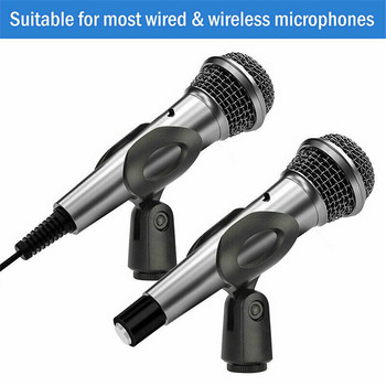 4 пакета Универсална щипка за микрофон за Shure Държач за монтиране на микрофон Ръчен безжичен/жичен микрофон Въртяща се Щипка за стойка