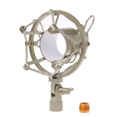 Profesionalus metalinis mikrofono amortizatoriaus tvirtinimo fiksavimo rankenėlė, mažinanti triukšmą, transliacijos klipas studija, įrašymo mikrofono laikiklis, voras, kondensatorius