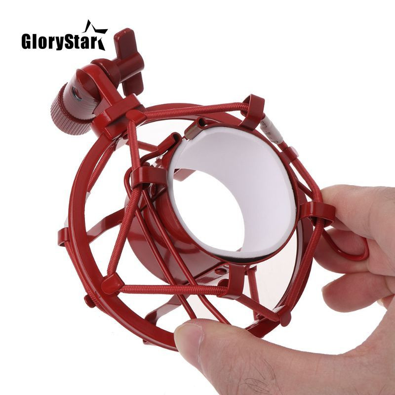 Profesionalus metalinis mikrofono amortizatoriaus tvirtinimo fiksavimo rankenėlė, mažinanti triukšmą, transliacijos klipas studija, įrašymo mikrofono laikiklis, voras, kondensatorius