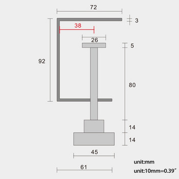Универсална C-образна скоба за монтиране на маса за фитинги Метална щипка за бюро Маркуч Стойка за микрофон Основа Държач за монтиране от алуминиева сплав