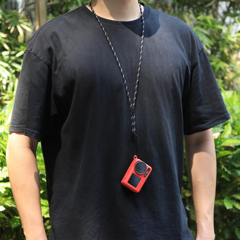 Osmo Action 3 kameravédő burkolathoz szilikon karcálló kameratok védő zsinórral For Osmo Action 3