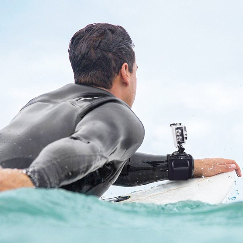 360 fokban forgatható csuklószíj szíj kar Állványra szerelhető adapter tartó csavarral Gopro Hero7 6 5 4 3 fényképezőgép tartozékaihoz