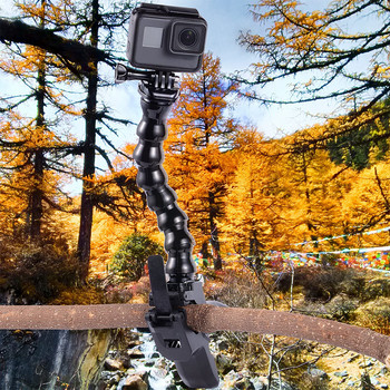 Στήριγμα Hongdak Jaws Flex Clamp με εύκαμπτο ρυθμιζόμενο λαιμό χήνας για GoPro Hero 10 9 8 7 Sjcam Yi 4K Action Cam Tripod