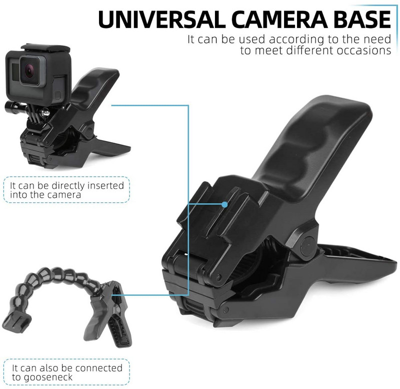 Hongdak Jaws Flex Clamp nosač s fleksibilnim podesivim Gooseneckom za GoPro Hero 10 9 8 7 Sjcam Yi 4K Action Cam dodatak za tronožac