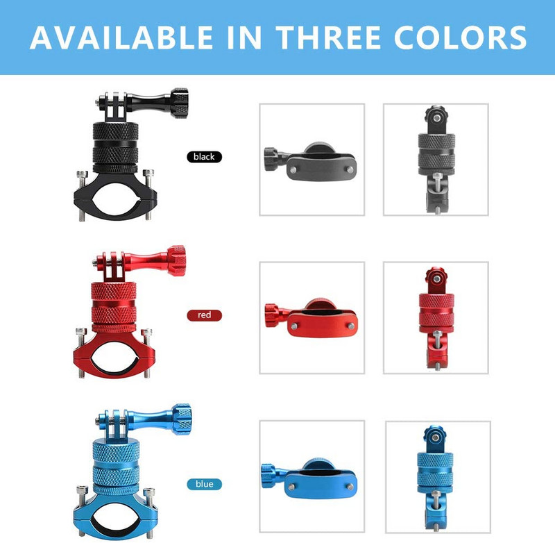 Go Pro Mountain Bike bike bike GoPro10/9/8/7/6/5s/5/4s/4/3+, 360 fokban forgatható alumínium kerékpár kormányrúd állvány-állító