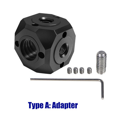 „Gopro“ priedams, lydinio adapteris, aliuminio keitiklis, 1/4–3/8 skylių trikojo pagrindo laikiklis, skirtas „Go Pro Hero 11 10 DJI Osmo Action 2“