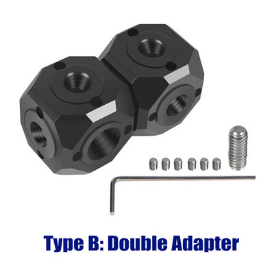 „Gopro“ priedams, lydinio adapteris, aliuminio keitiklis, 1/4–3/8 skylių trikojo pagrindo laikiklis, skirtas „Go Pro Hero 11 10 DJI Osmo Action 2“