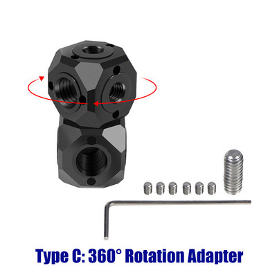 „Gopro“ priedams, lydinio adapteris, aliuminio keitiklis, 1/4–3/8 skylių trikojo pagrindo laikiklis, skirtas „Go Pro Hero 11 10 DJI Osmo Action 2“