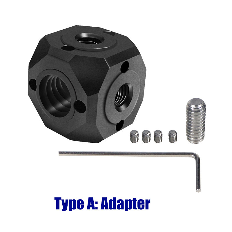 „Gopro“ priedams, lydinio adapteris, aliuminio keitiklis, 1/4–3/8 skylių trikojo pagrindo laikiklis, skirtas „Go Pro Hero 11 10 DJI Osmo Action 2“