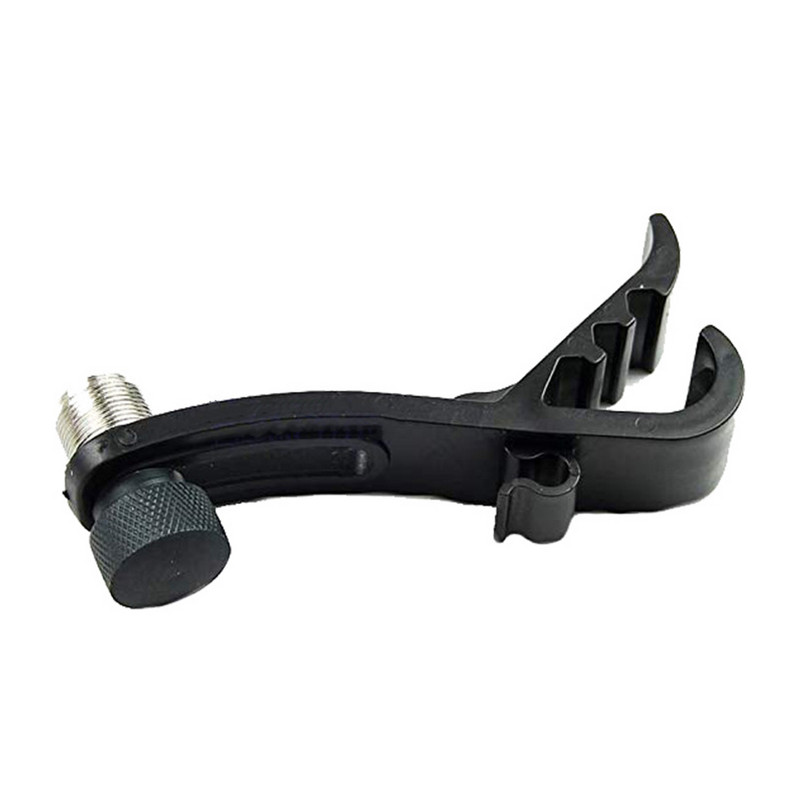 Būgno ratlankio mikrofono gnybtas plastikinis reguliuojamas muzikos instrumento tvirtinimas scenoje, atsparūs smūgiams priedai Universalus laikiklio spaustuko stovo įrankis