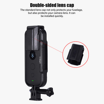 Προστατευτικό πλαίσιο UURig για Insta360 One X Camera Double Lens Cap with Adapter 1/4 Interface for Tripod Selfie Stick