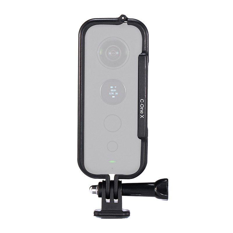 UURig apsauginis rėmelis, skirtas Insta360 One X fotoaparatui, dvigubas objektyvo dangtelis su adapteriu 1/4 sąsaja, skirta trikojo asmenukių lazdelei