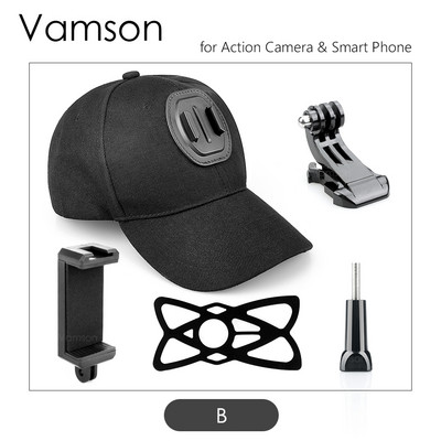 Vamson регулируема бейзболна шапка за Gopro Hero 11 Canvas Sun Hat Cap за Gopro10/9/8/7 insta360 DJI камера за смарт телефон iphone
