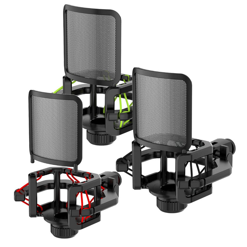 Mikrofon Shock Mount Erős mikrofon rezgéscsillapító Podcast rögzítéshez otthon