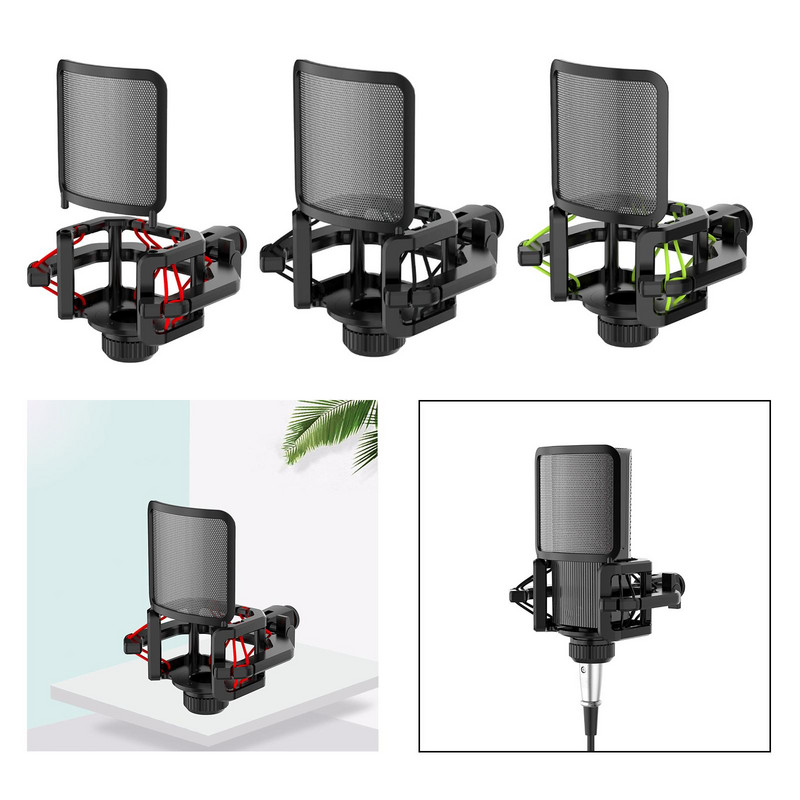 Mikrofon Shock Mount Erős mikrofon rezgéscsillapító Podcast rögzítéshez otthon
