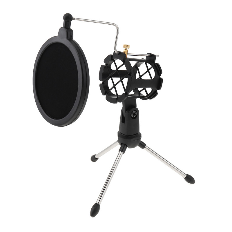 Prijenosni studijski držač za stolni tronožac s filtrom za vjetrobransko staklo i funkcijom amortizacije za konferencijsku sobu, sobu za snimanje