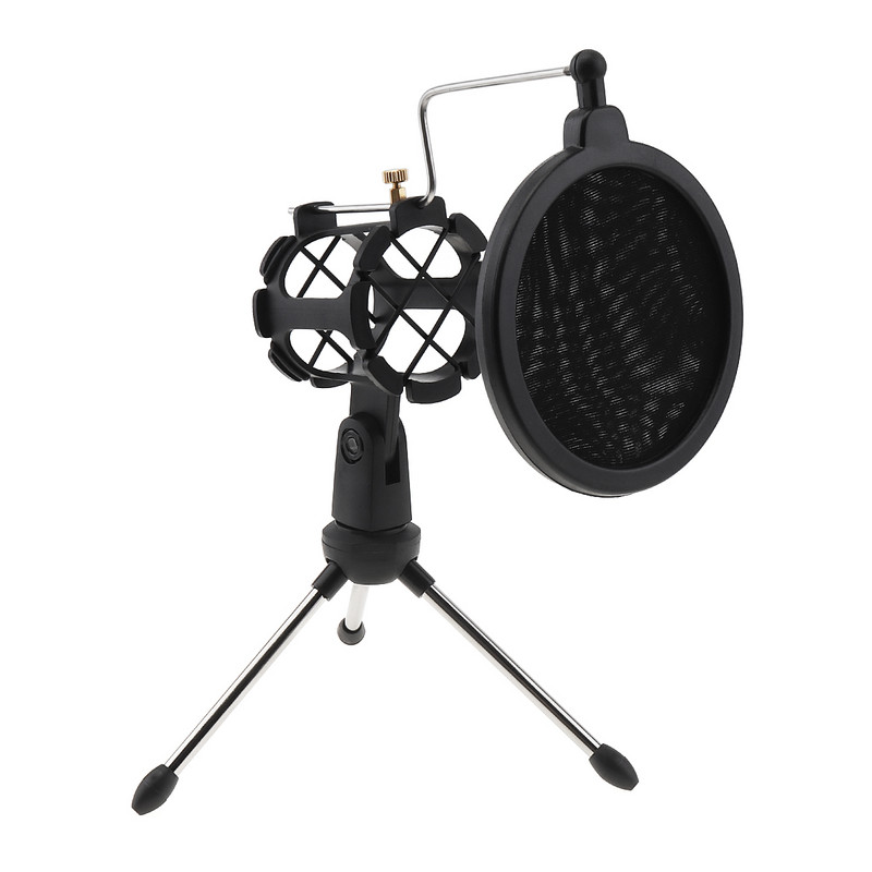 Prijenosni studijski držač za stolni tronožac s filtrom za vjetrobransko staklo i funkcijom amortizacije za konferencijsku sobu, sobu za snimanje