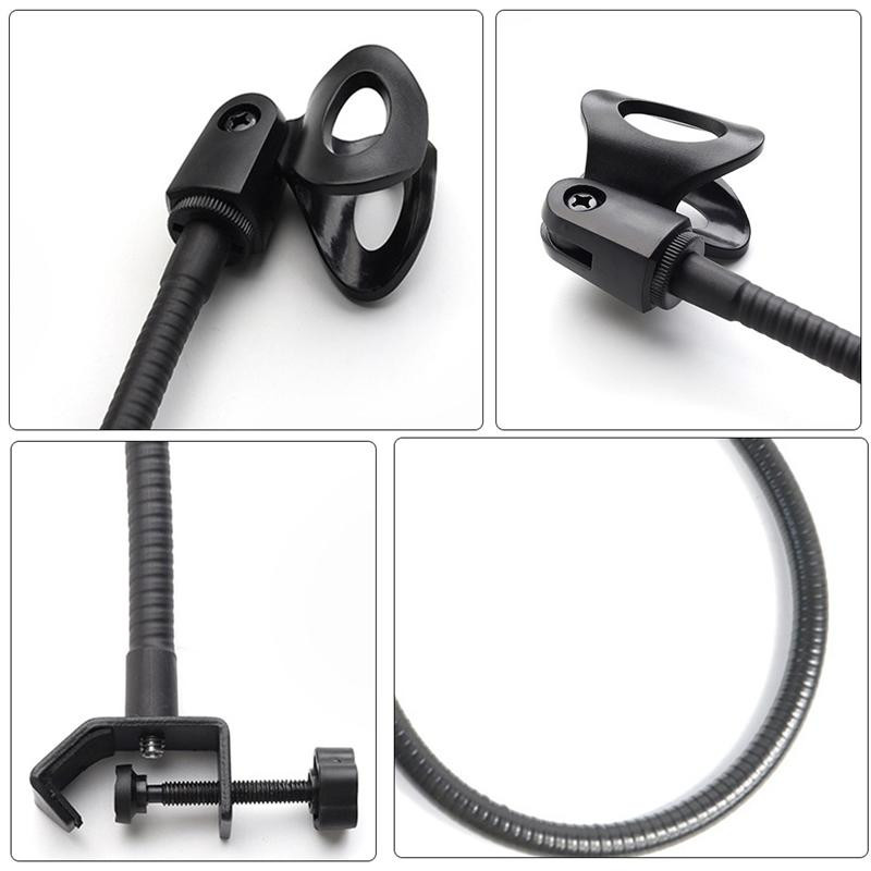 Mikrofona statīvs Mikrofona sviras turētāja stieņa statīvs Rotējams skavas kronšteins Zoss kakla stiprinājuma klips Regulējams universāls atbalsts C tips