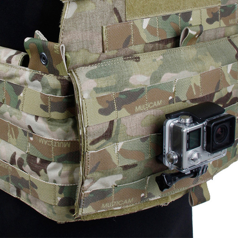 Aluminijski taktički prsluk Connection Base Mount Molle Buckle za Gopro 7 5 4 SJ7000 SJ8 Xiaomi YI 4K DJI OSMO Action Sony kamera