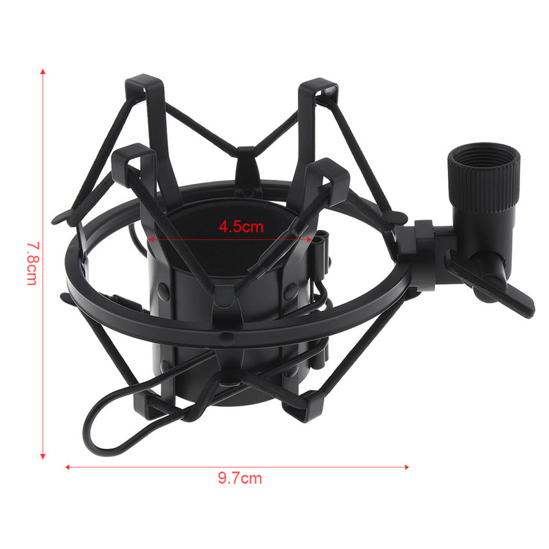 Metalinis aukšto elastingumo įrašymo studijinis klipas Spider mikrofono stovas, amortizatoriaus laikiklis su variniu perdavimu kompiuterio kondensatoriaus mikrofonui