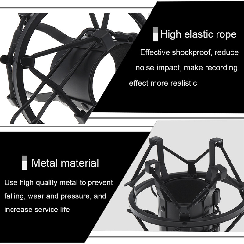 Metalinis aukšto elastingumo įrašymo studijinis klipas Spider mikrofono stovas, amortizatoriaus laikiklis su variniu perdavimu kompiuterio kondensatoriaus mikrofonui