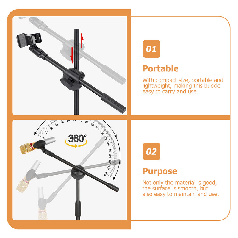 Mikrofono trikojo spaustukai Adapteris Mikrofono spaustuko rankena Įranga Podcast Bundle Laikiklis Gnybtai Priedai Laikiklis Reguliuojamas skersinis strypas