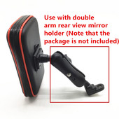 Carcasă impermeabilă cu fermoar Conexiune bilă de 1 inch 4 gheare găuri Placă adaptor AMPS Suport de montare cu cap bilă din cauciuc pentru telefoane inteligente