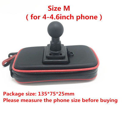 Carcasă impermeabilă cu fermoar Conexiune bilă de 1 inch 4 gheare găuri Placă adaptor AMPS Suport de montare cu cap bilă din cauciuc pentru telefoane inteligente