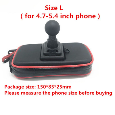 Carcasă impermeabilă cu fermoar Conexiune bilă de 1 inch 4 gheare găuri Placă adaptor AMPS Suport de montare cu cap bilă din cauciuc pentru telefoane inteligente