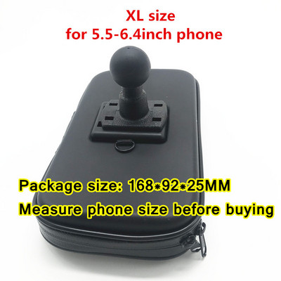 Carcasă impermeabilă cu fermoar Conexiune bilă de 1 inch 4 gheare găuri Placă adaptor AMPS Suport de montare cu cap bilă din cauciuc pentru telefoane inteligente