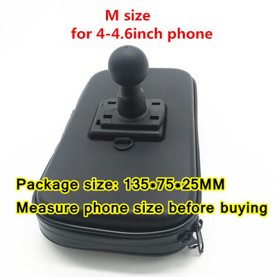 Carcasă impermeabilă cu fermoar Conexiune bilă de 1 inch 4 gheare găuri Placă adaptor AMPS Suport de montare cu cap bilă din cauciuc pentru telefoane inteligente