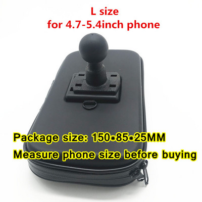 Carcasă impermeabilă cu fermoar Conexiune bilă de 1 inch 4 gheare găuri Placă adaptor AMPS Suport de montare cu cap bilă din cauciuc pentru telefoane inteligente