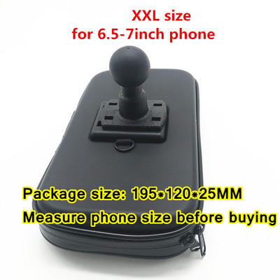 Carcasă impermeabilă cu fermoar Conexiune bilă de 1 inch 4 gheare găuri Placă adaptor AMPS Suport de montare cu cap bilă din cauciuc pentru telefoane inteligente