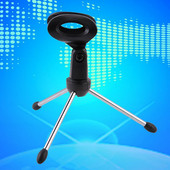 Profesionalus mikrofono trikojo stovas Mini nešiojamas trikojo stovas podcast'ams Laidinis belaidžio mikrofono laikiklis su spaustuko laikikliu