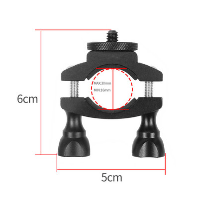 Bicikl, motocikl, upravljač, sjedalo, držač motke, anti-labava stezaljka cijevi 1/4" za Gopro 9 8 Max Insta360 ONE R za Osmo Action