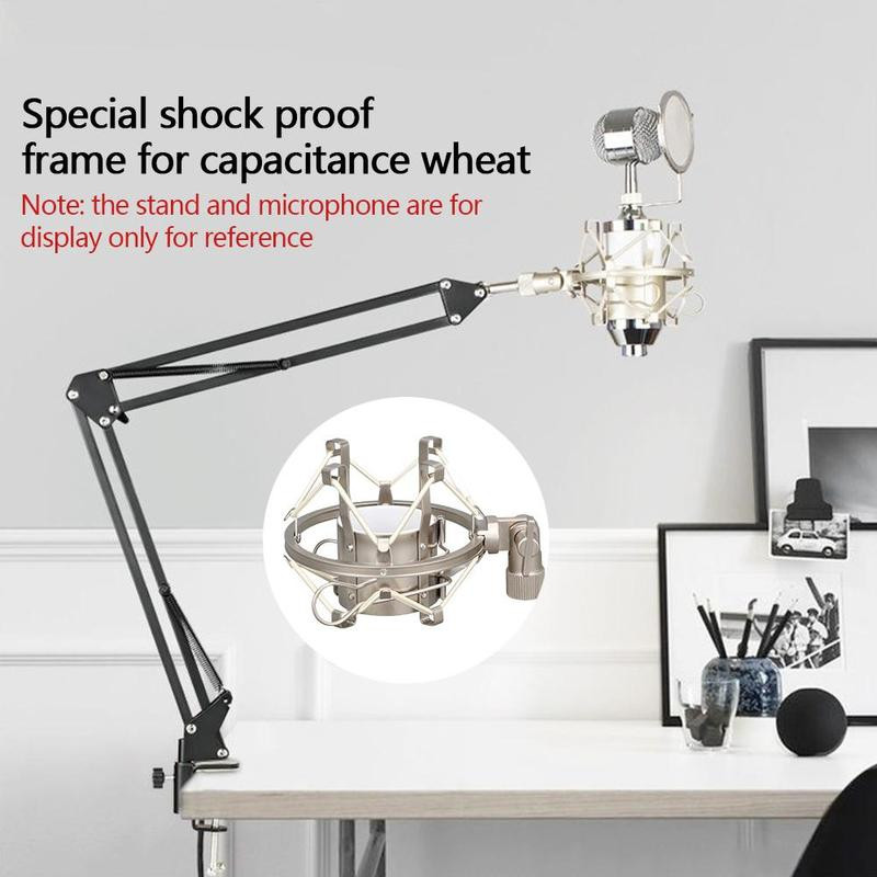 2020 Нов микрофон Shock Mount Locking Knob Намаляване на държача на микрофона Записващ клип Кондензатор Studio Noise Spider Broadcast M7P2