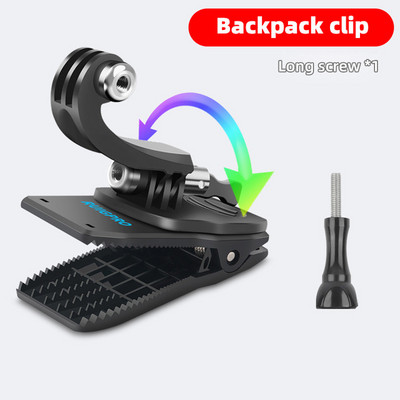 Torba za ruksak s rotacijom od 360 stupnjeva Clip stezaljka za GoPro Hero 8 7 6 5 4 Xiaomi yi SJCAM SJ4000 DJI Dodaci za akcijske kamere