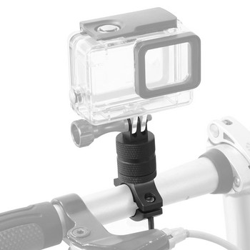 Βάση κάμερας ποδηλάτου ποδηλάτου 360 περιστρεφόμενη βάση στήριξης τιμονιού μοτοσυκλέτας ποδηλασίας Σφιγκτήρας βάσης για MTB για τηλέφωνο με κάμερα δράσης Gopro