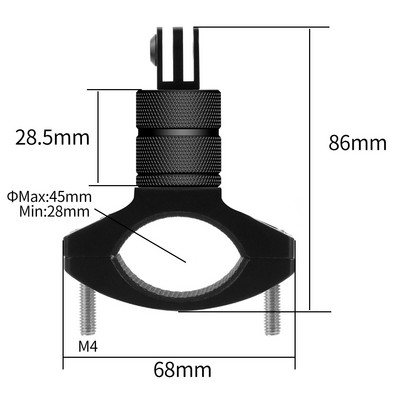 Bicikl Držač kamere za bicikl Okretni za 360° Biciklizam Motociklistički upravljač Stalak za montažu Metalna stezaljka za MTB za GoPro akcijsku kameru Telefon